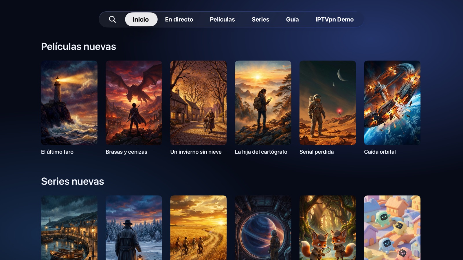 Inicio: nuevas películas y series