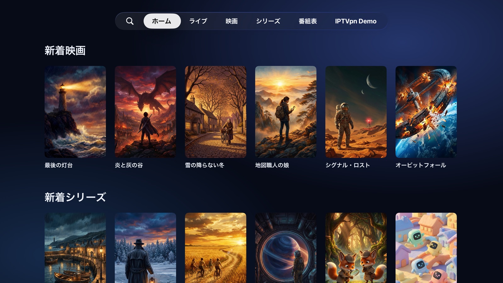 ホーム：新着の映画とシリーズ