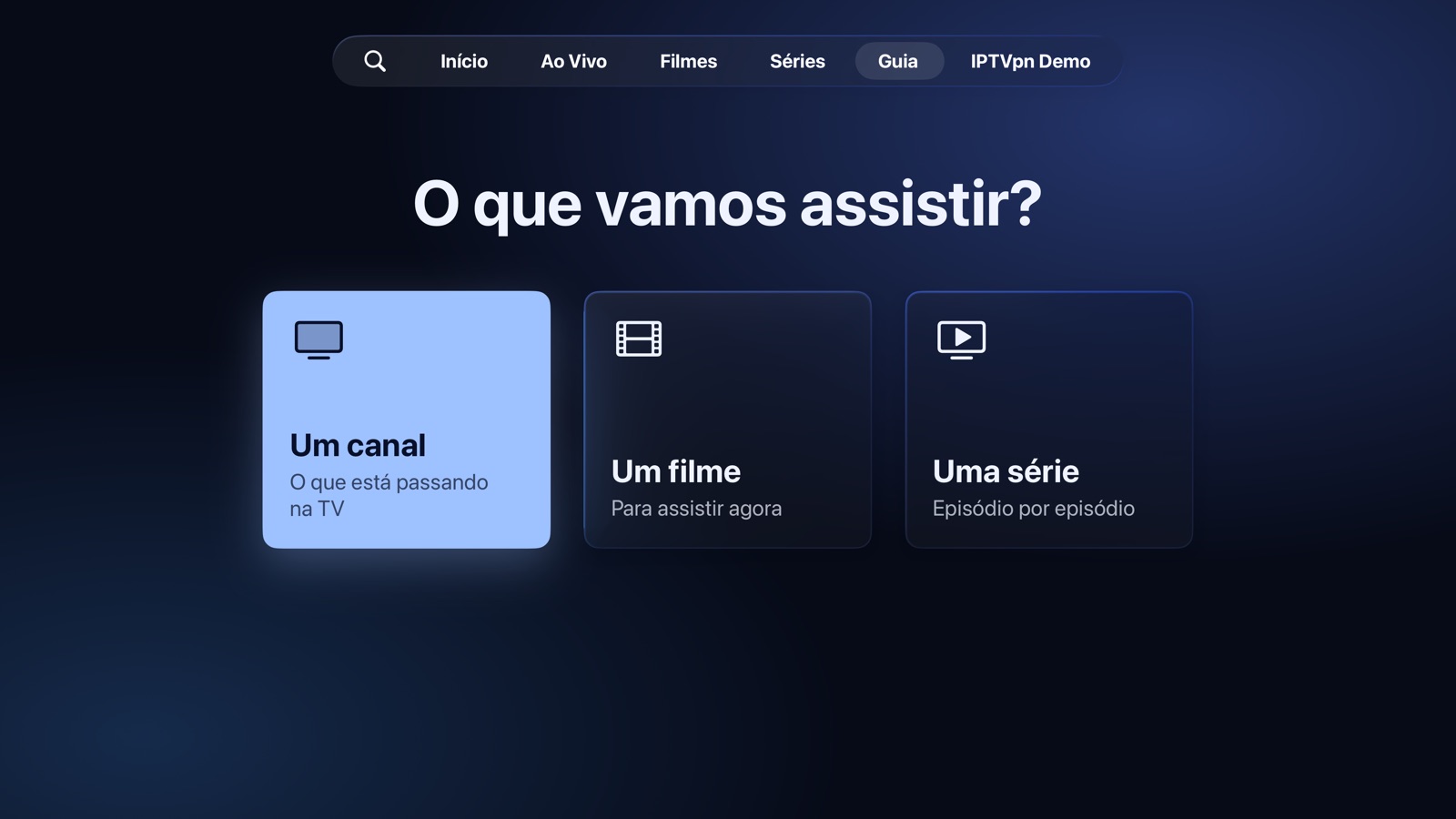 O guia: o que vamos assistir? Um canal, um filme ou uma série