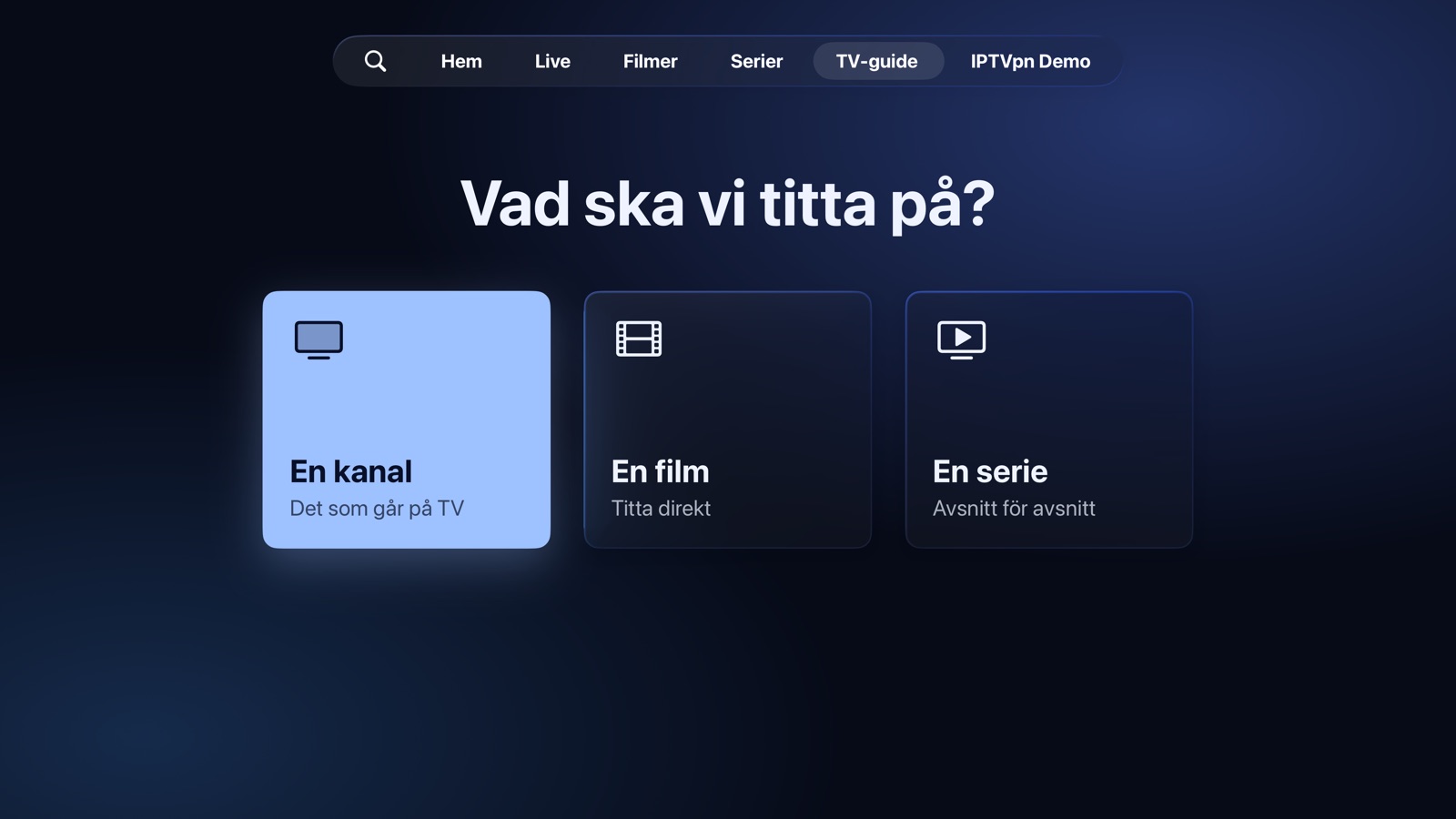 TV-guiden: vad ska vi titta på? En kanal, en film eller en serie